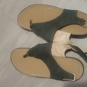 Green sandals